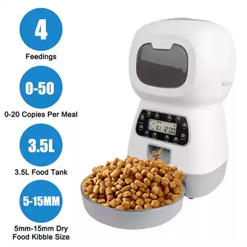 3.5L Automatic Pet Feeder for Cats & Dogs – Button & WiFi Options - Image 3