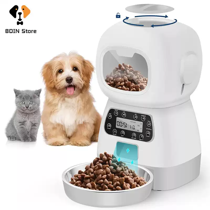 3.5L Automatic Pet Feeder for Cats & Dogs – Button & WiFi Options - Image 4
