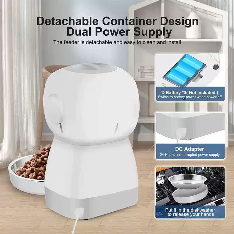 3.5L Automatic Pet Feeder for Cats & Dogs – Button & WiFi Options - Image 11