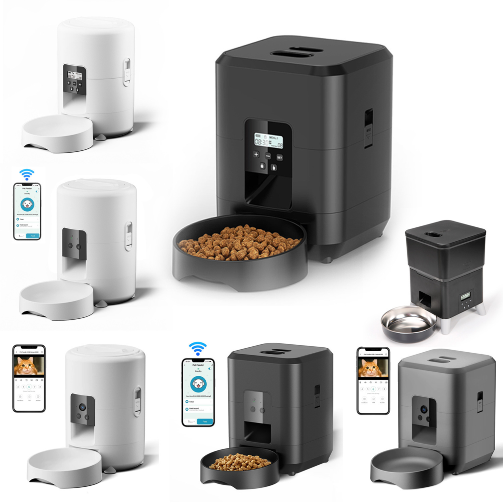 2L automatic pet feeder for cats and dogs with button WiFi and camera options