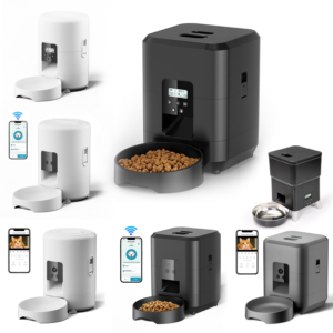 2L automatic pet feeder for cats and dogs with button WiFi and camera options