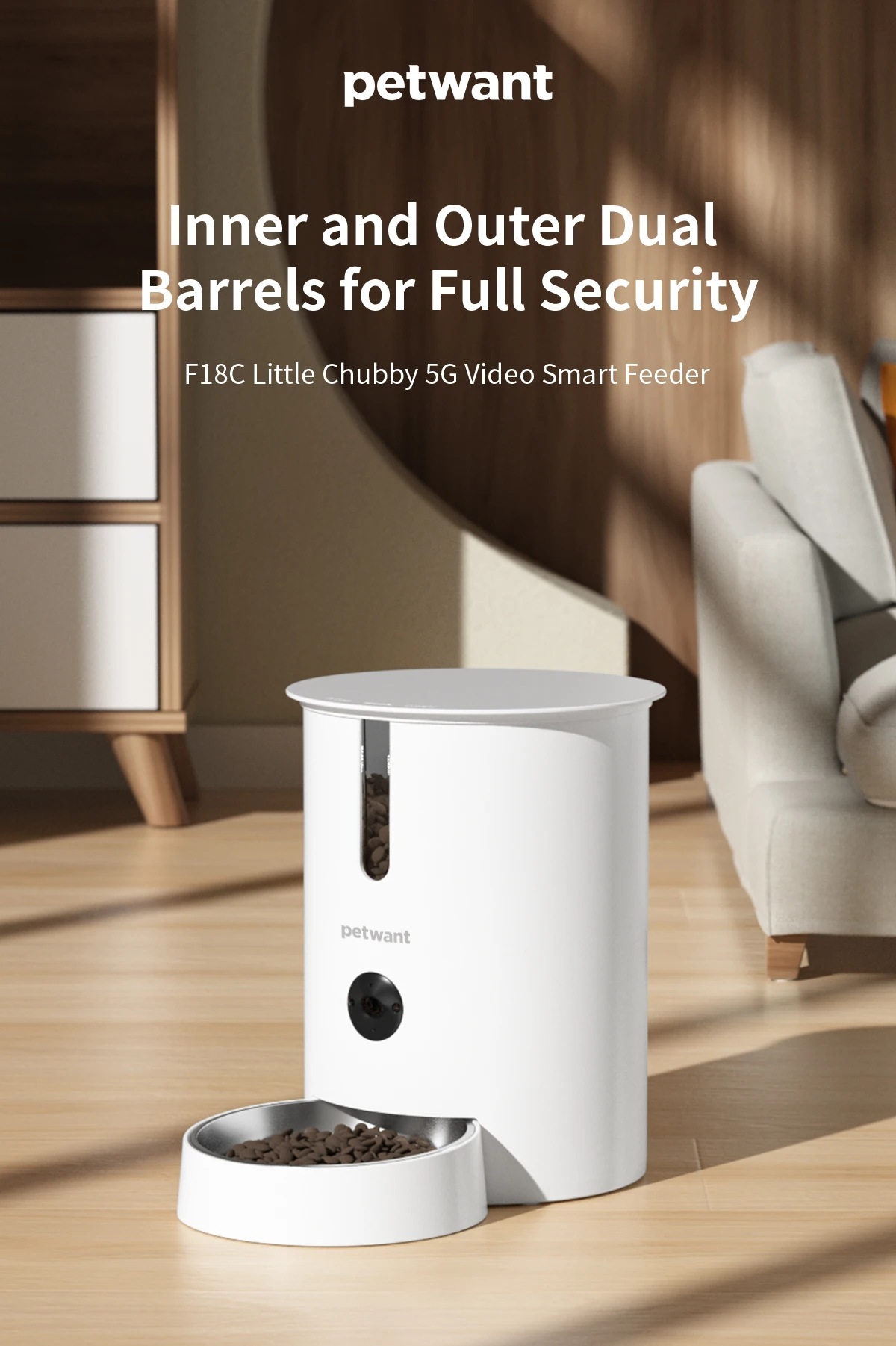 2.8L smart camera automatic pet feeder product detail 1