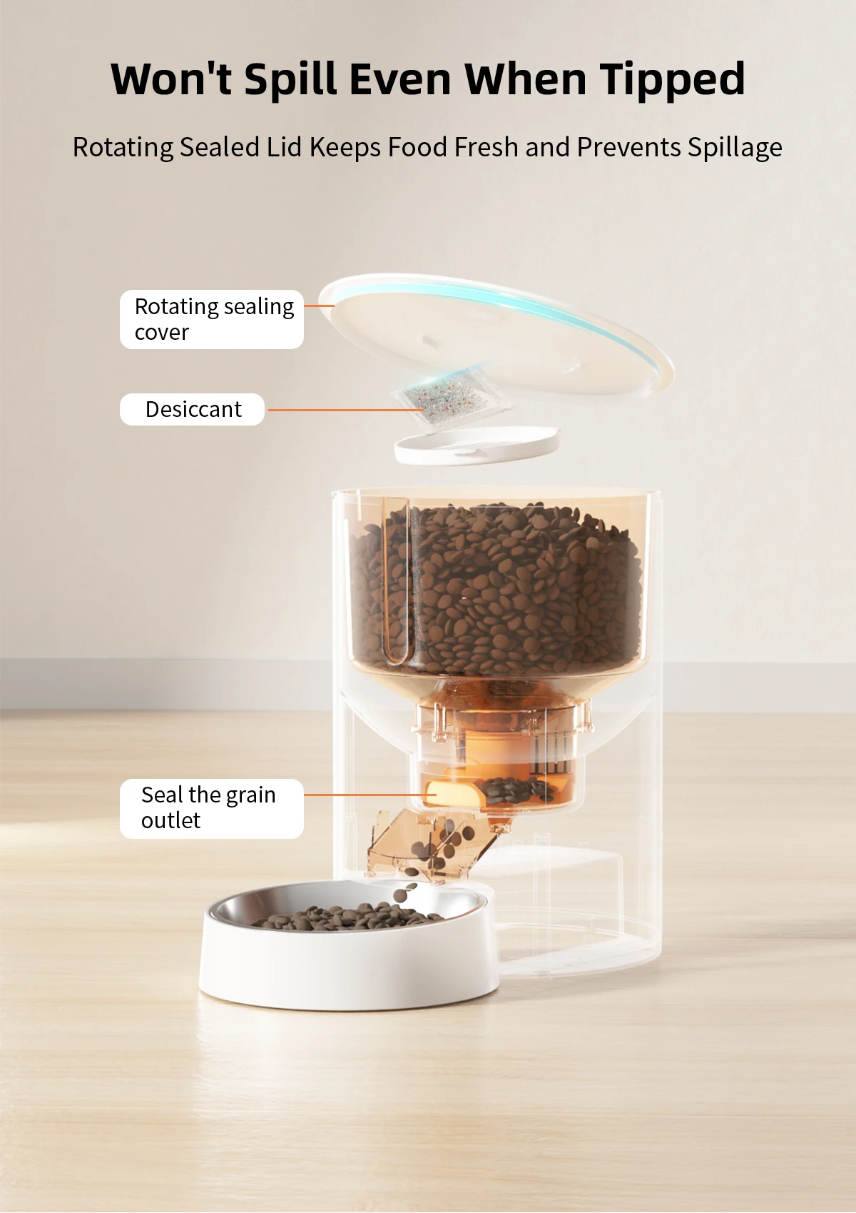 2.8L smart camera automatic pet feeder product detail 10