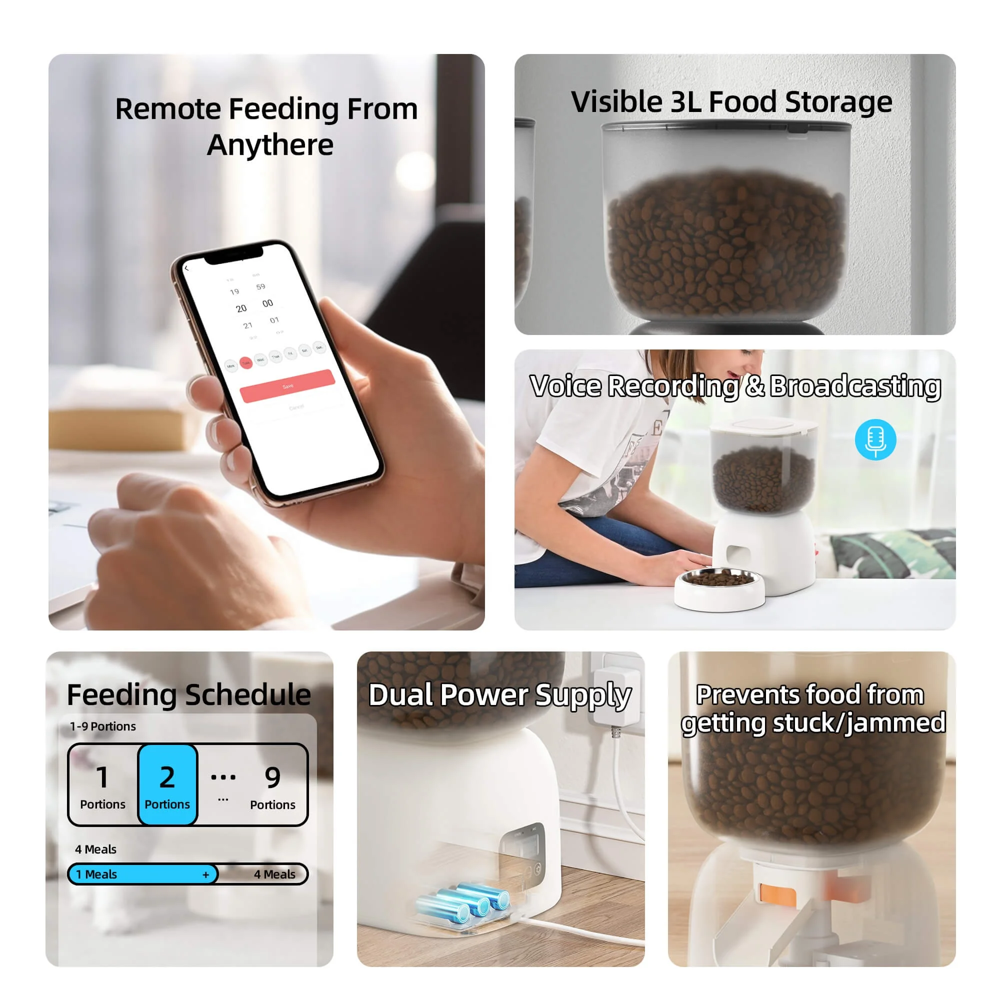 3L WiFi Smart Automatic Pet Feeder with App Control for Cats - Image 2