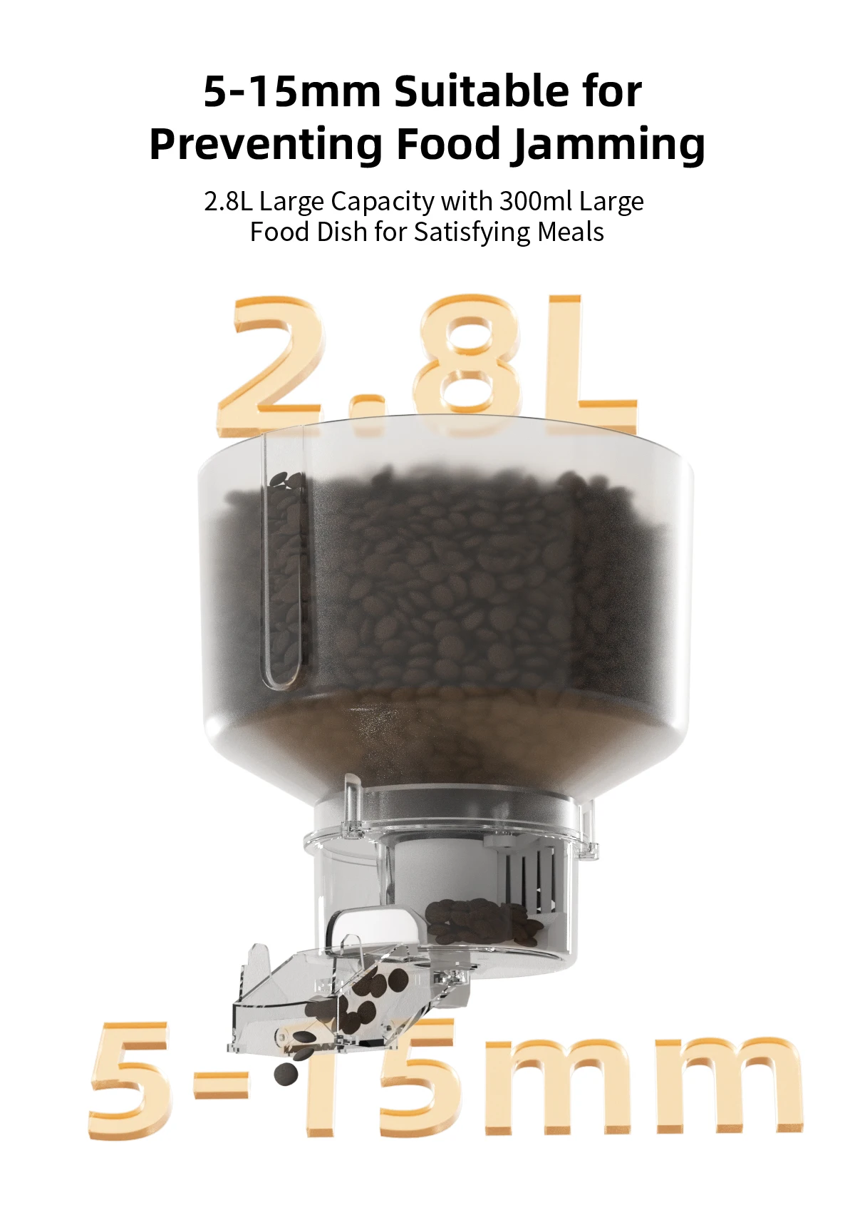 2.8L smart camera automatic pet feeder product detail 11