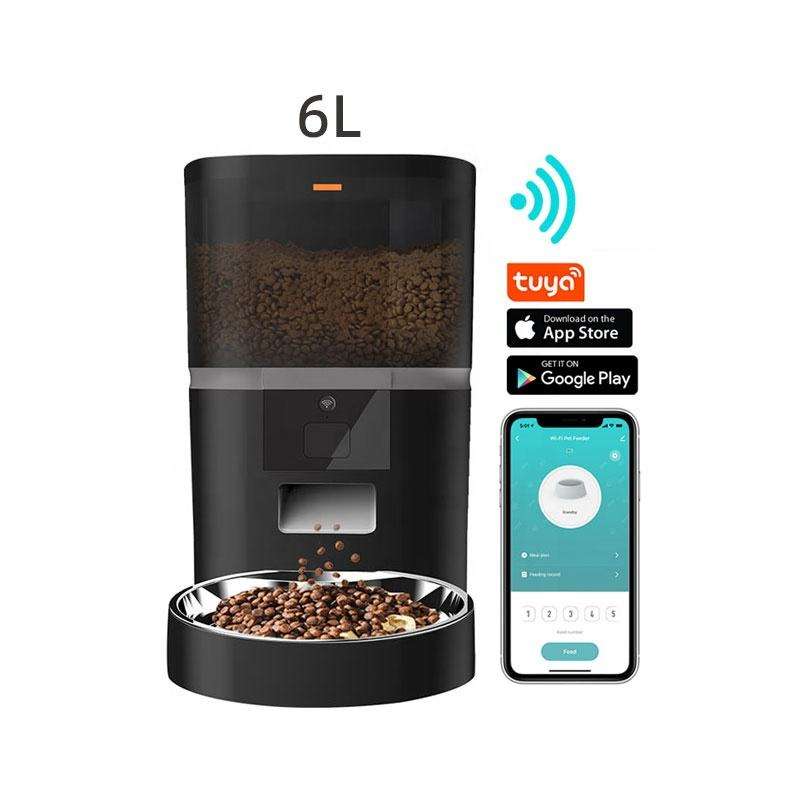 6L WiFi Smart Automatic Pet Feeder for Cats and Dogs